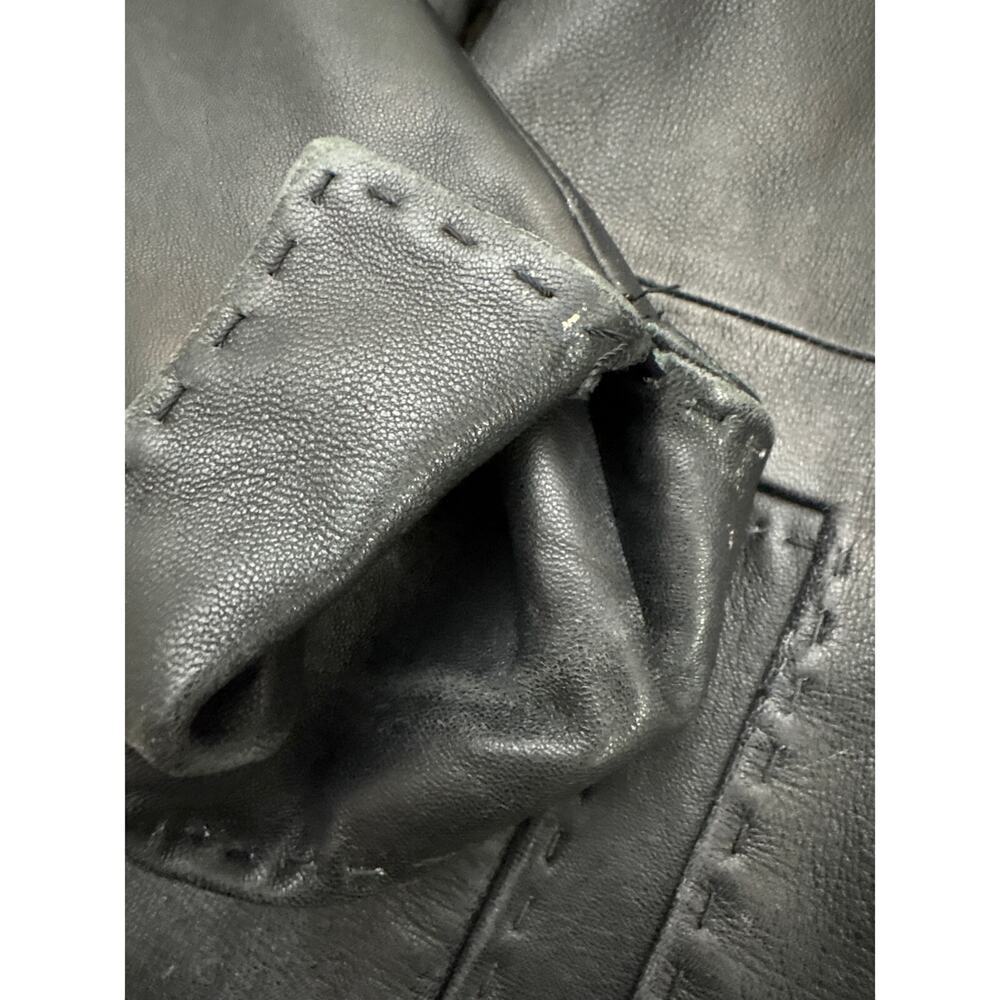Worthington Black Lambskin Leather Jacket L - Picture 4 of 8
